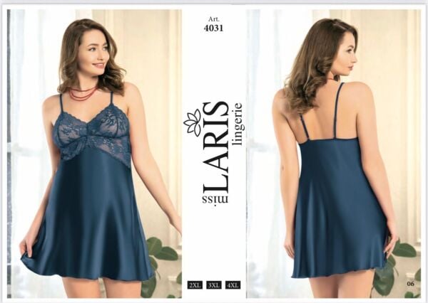 MİSS LARİS 4031 BIG SİZE SATEN KISA GECELİK