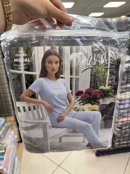 LANA 304-60 BAYAN MODAL KISA KOL PİJAMA TAKIM
