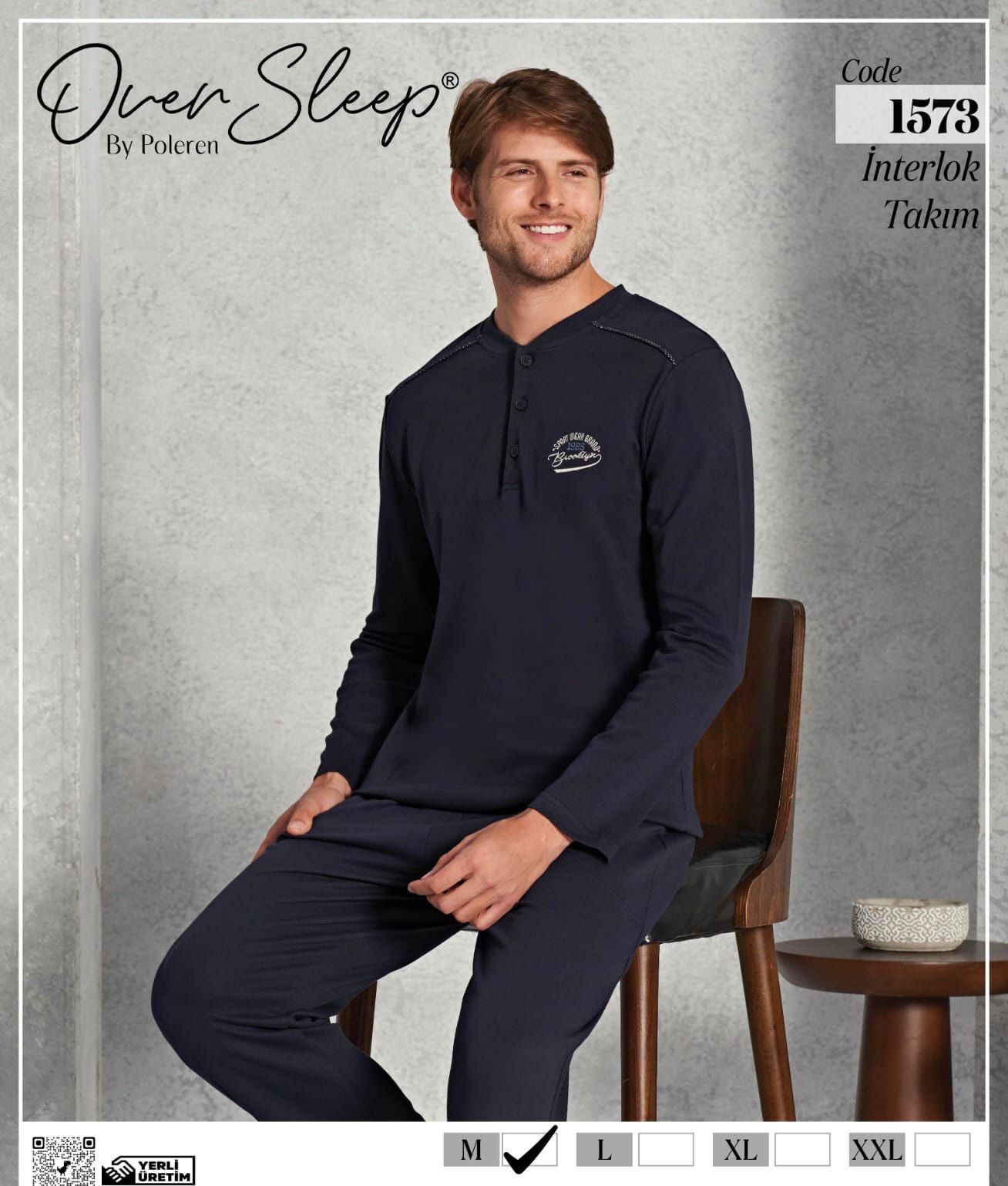 OVER SLEEP 1573 ERKEK İNTERLOK PİJAMA TAKIM