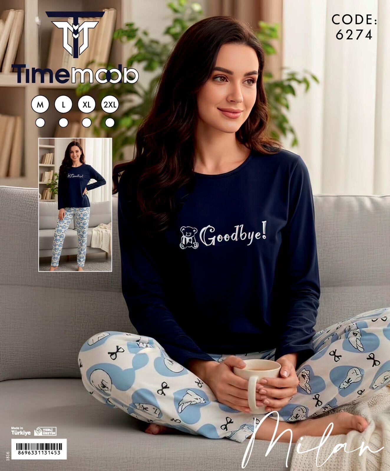 TİME MODA 6274 MİLAN PİJAMA TAKIM