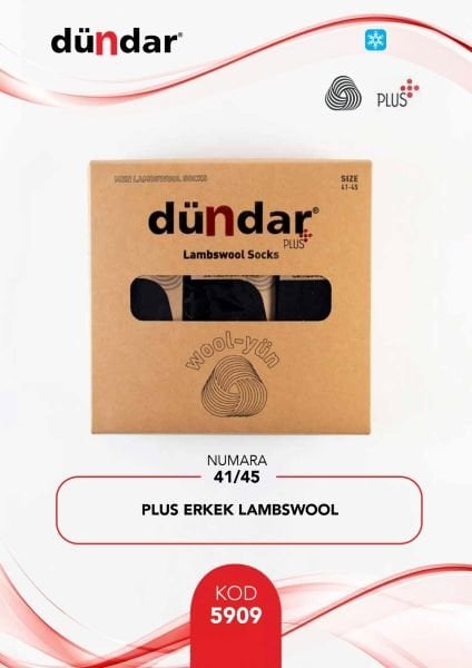 DÜNDAR 5909 ERKEK PLUS LAMBSWOOL ÇORAP