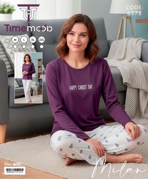TİME MODA 6278 MİLAN PİJAMA TAKIM