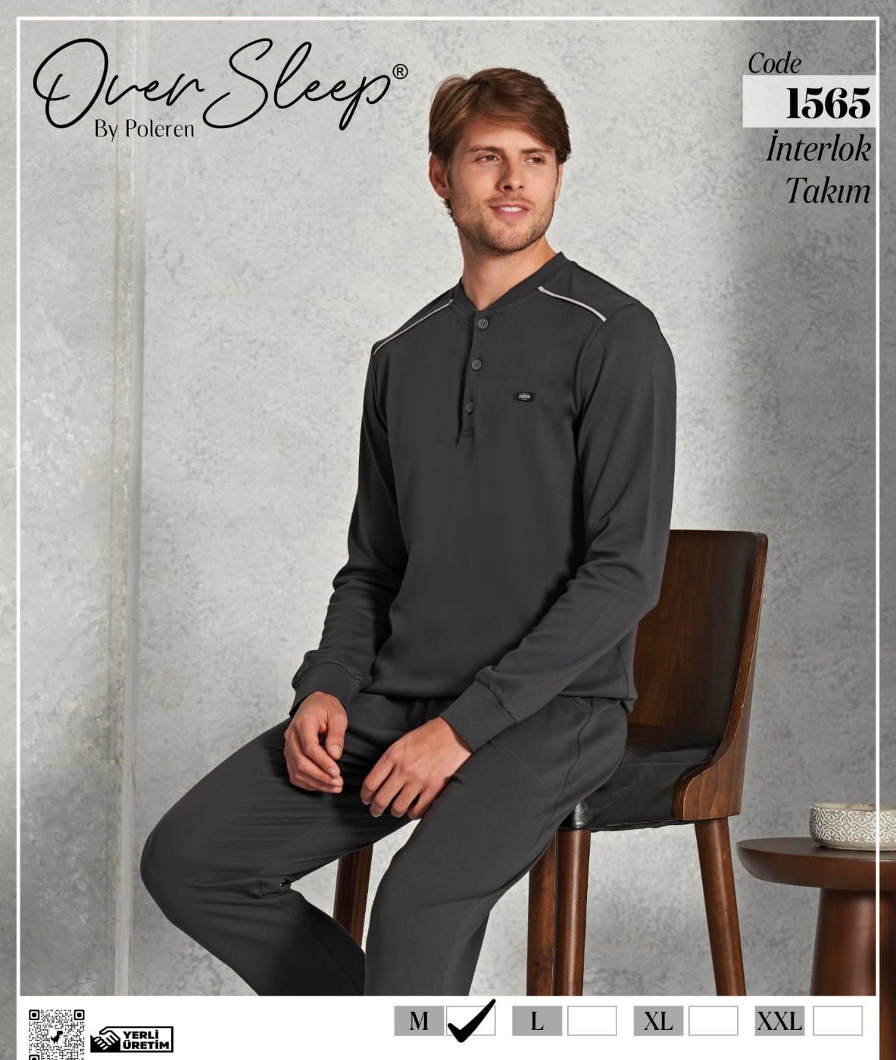 OVER SLEEP 1565 ERKEK İNTERLOK PİJAMA TAKIM