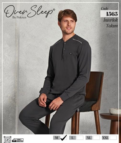 OVER SLEEP 1565 ERKEK İNTERLOK PİJAMA TAKIM