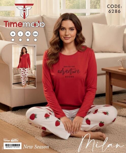 TİME MODA 6286 MİLAN PİJAMA TAKIM