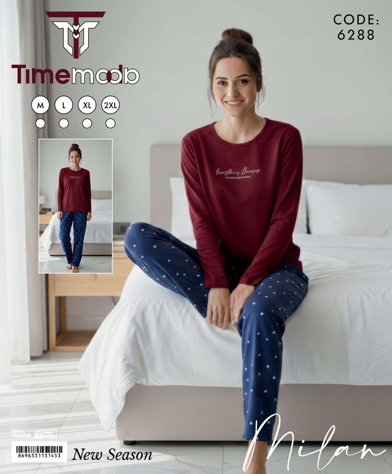 TİME MODA 6288 MİLAN PİJAMA TAKIM