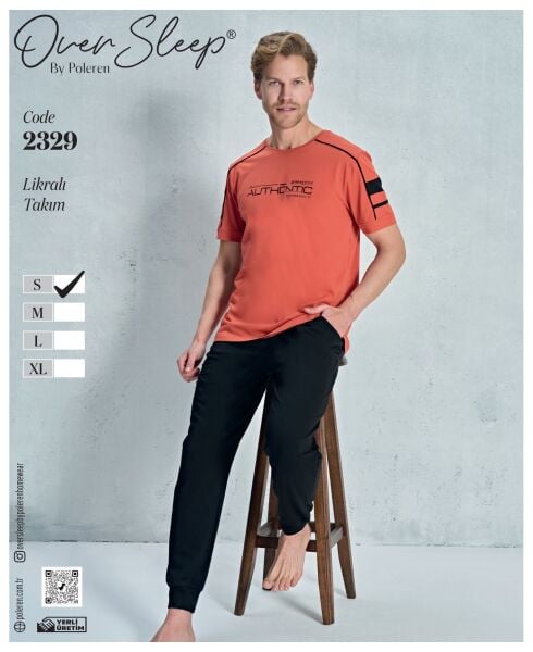 OVER SLEEP 2329 ERKEK LYC.K.KOL PİJAMA TK
