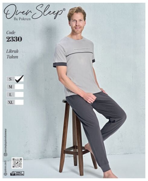 OVER SLEEP 2330 ERKEK LYC.K.KOL PİJAMA TK