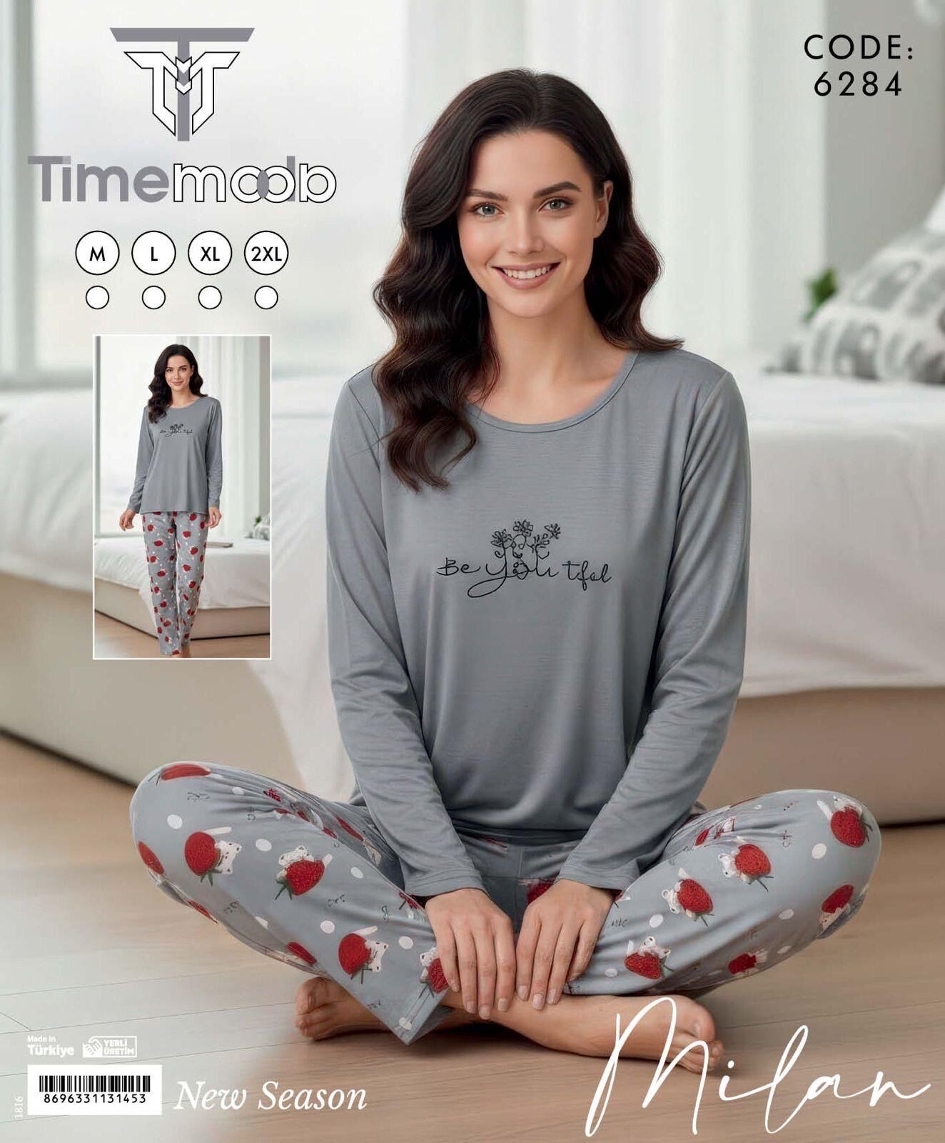 TİME MODA 6284 MİLAN PİJAMA TAKIM