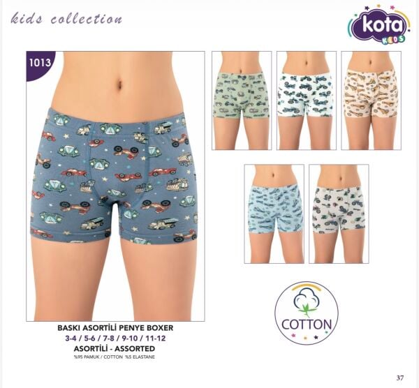 KOTA 1013 ERKEK ÇOCUK BASKILI BOXER