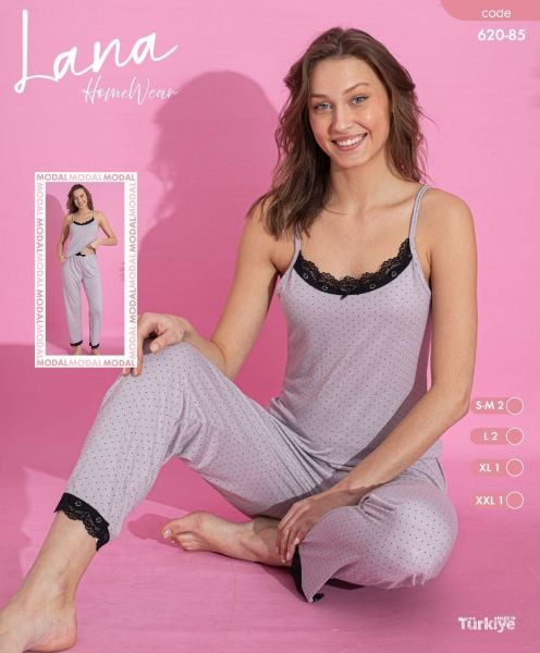 LANA 620-85 BAYAN MODAL DANT.İP ASKILI TAKIM