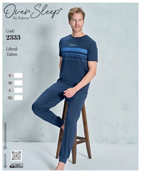 OVER SLEEP 2333 ERKEK LYC.K.KOL PİJAMA TK
