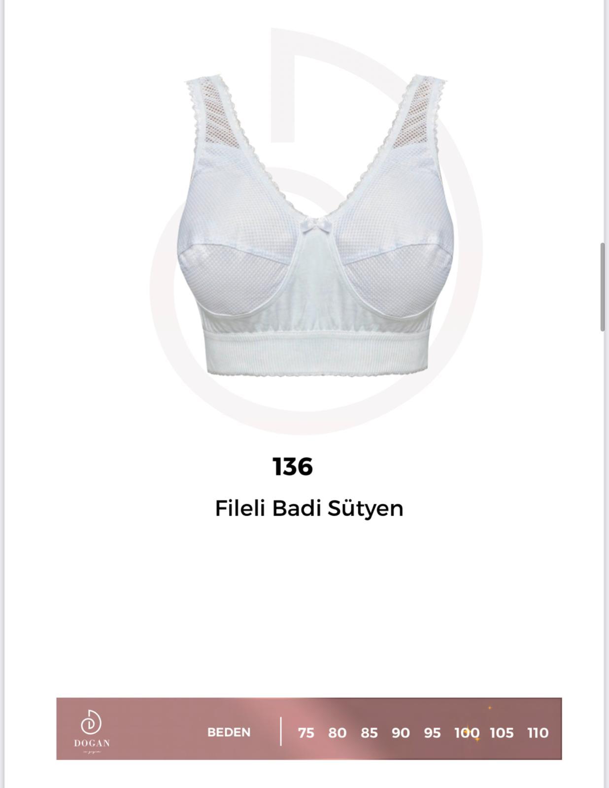 DOĞAN 136 FİLELİ BADİ SÜTYEN BATTAL