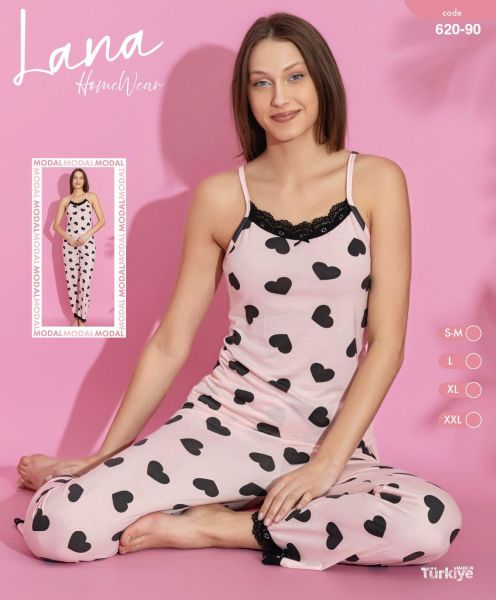 LANA 620-90 BAYAN MODAL DANT.İP ASKILI TAKIM