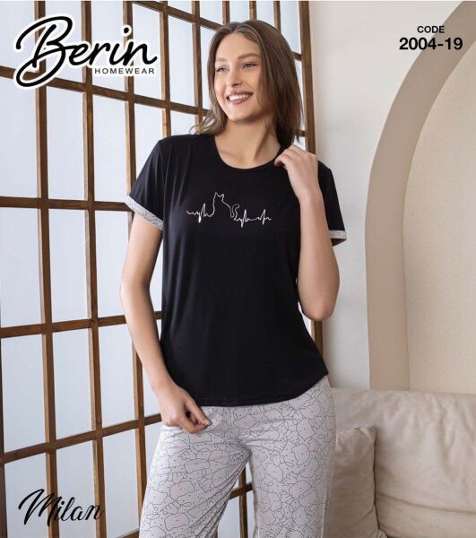 BERİN 2004-19 MİLAN KISA KOL PİJAMA TAKIM