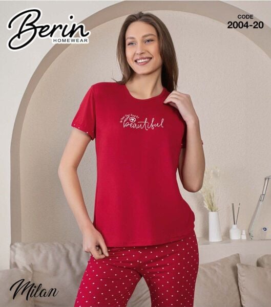 BERİN 2004-20 MİLAN KISA KOL PİJAMA TAKIM
