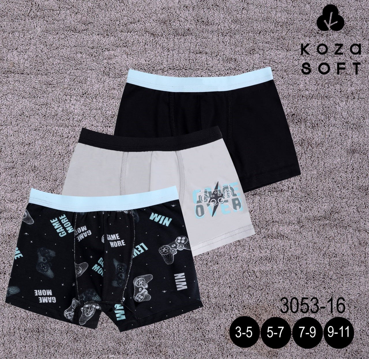 KOZA 3053 ERKEK ÇOCUK BOXER 3 LÜ