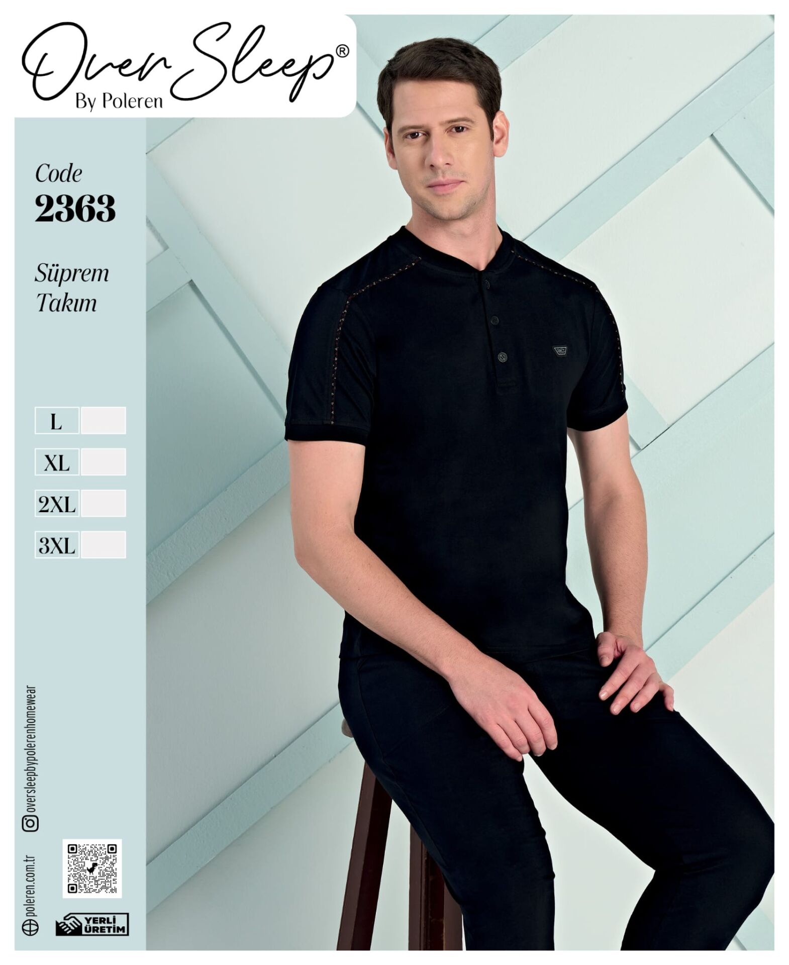 OVER SLEEP 2363 ERKEK SÜPREM BATTAL KKOL PİJAMA TK