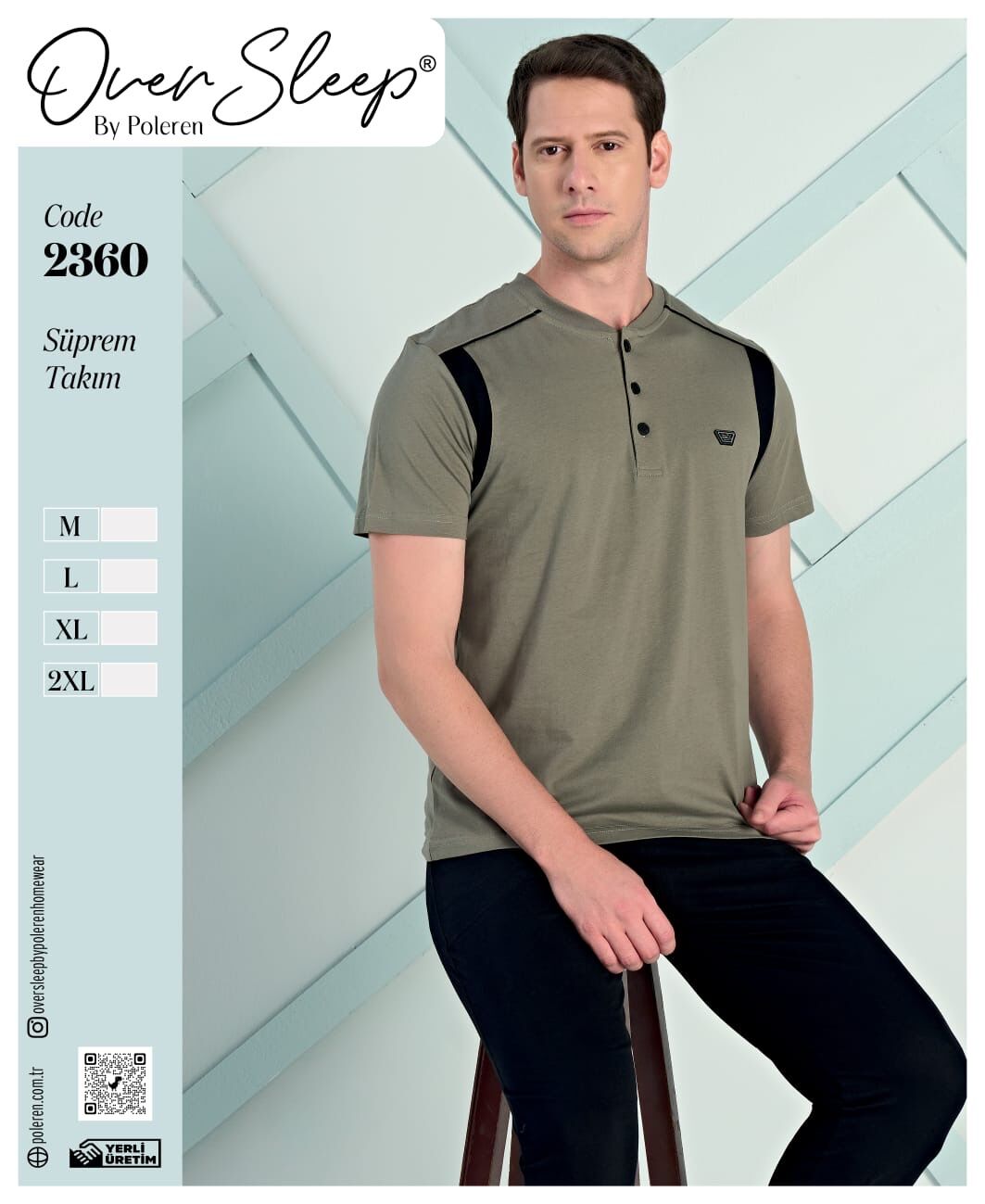 OVER SLEEP 2360 ERKEK SÜPREM K.KOL PİJAMA TK
