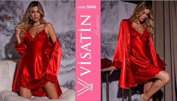 VİSATİN 3049 SATEN SABAHLIK