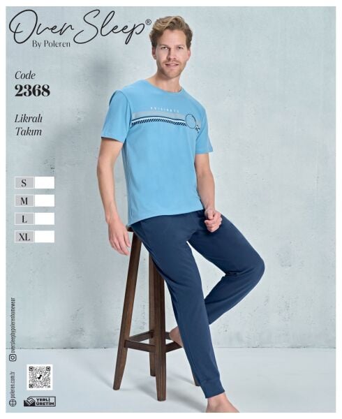 OVER SLEEP 2368 ERKEK LYC.K.KOL PİJAMA TK