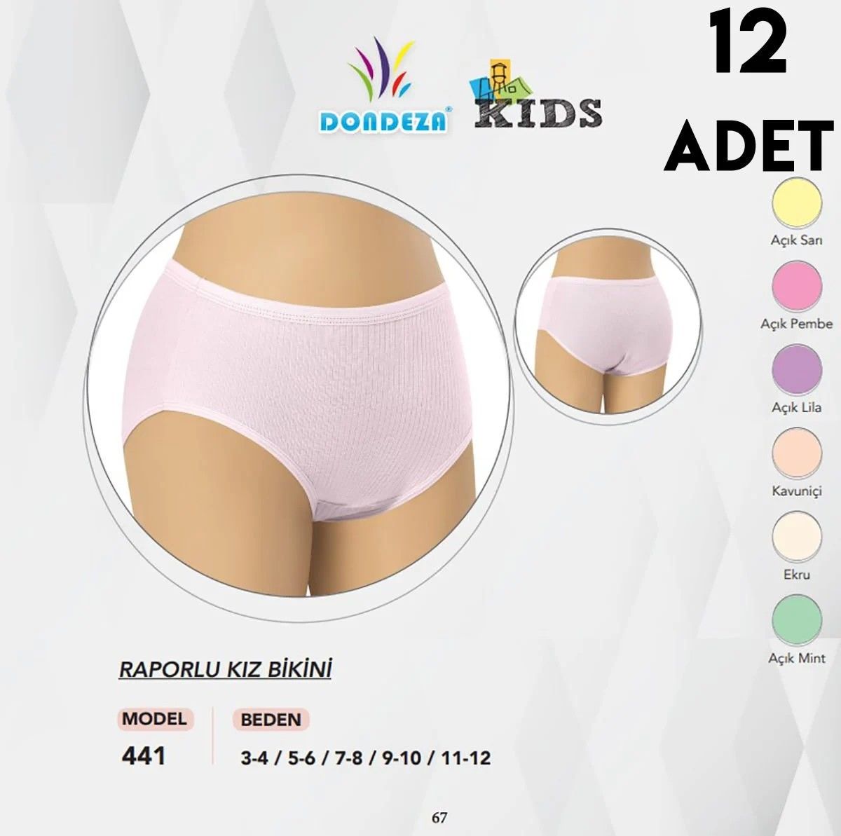 DONDEZA 441 KIZ RAPORLU ÇOCUK BİKİNİ