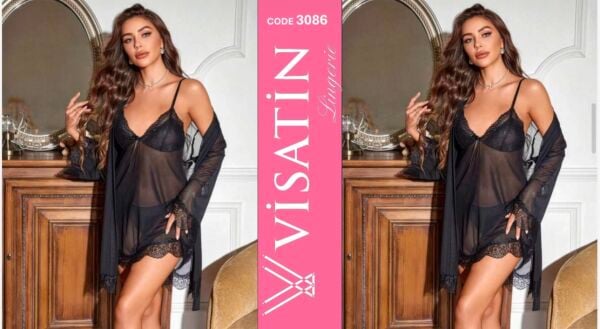 VİSATİN 3086 SATEN SABAHLIK
