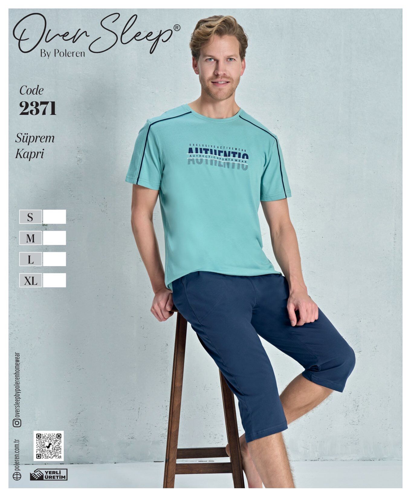 OVER SLEEP 2371 ERKEK SÜPREM KAPRİ TAKIM
