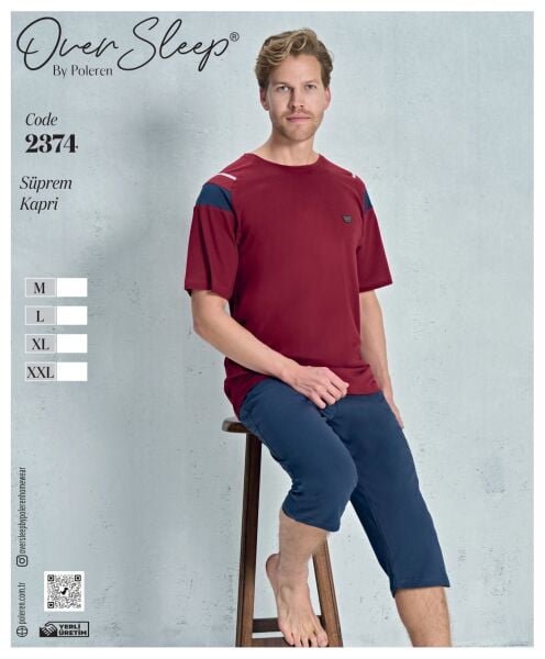 OVER SLEEP 2374 ERKEK SÜPREM KAPRİ TAKIM