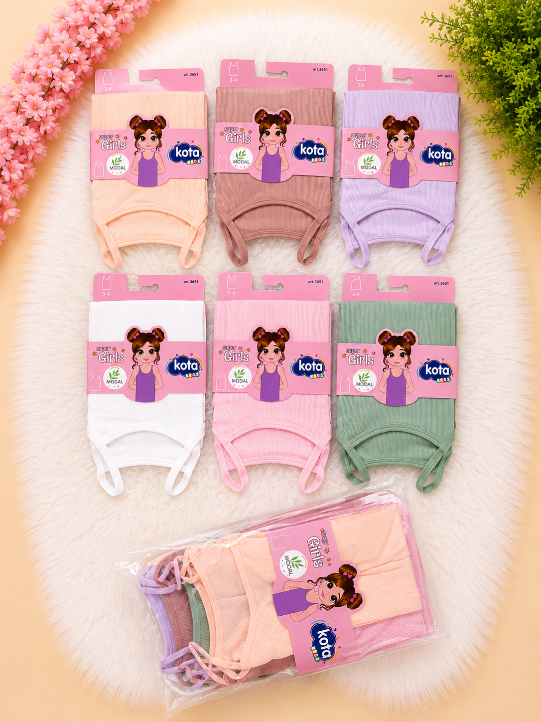 KOTA 3651 KIZ ÇOCUK MODAL KAŞKORSE ATLET