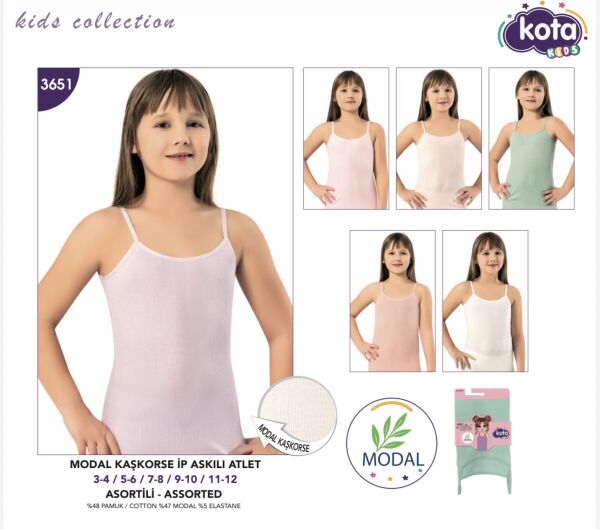 KOTA 3651 KIZ ÇOCUK MODAL KAŞKORSE ATLET