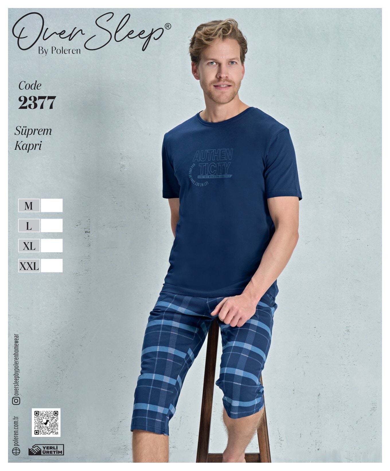 OVER SLEEP 2377 ERKEK SÜPREM KAPRİ TAKIM