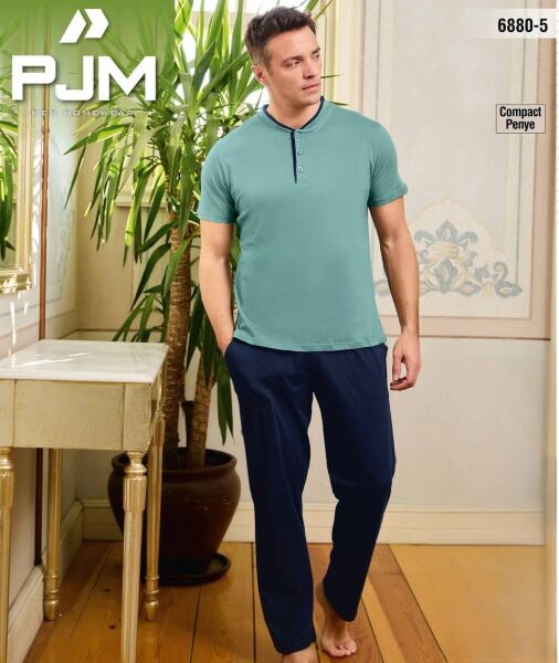 PJM 6880-5 ERKEK PENYE KISA KOL PİJAMA TAKIM