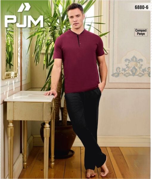 PJM 6880-6 ERKEK PENYE KISA KOL PİJAMA TAKIM