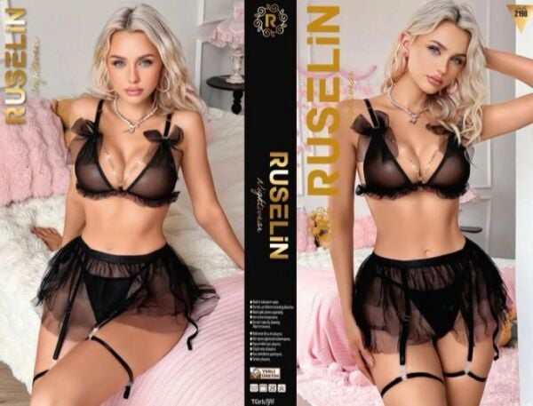 RUSELİN 2198 FANTAZİ KOSTÜM SİYAH