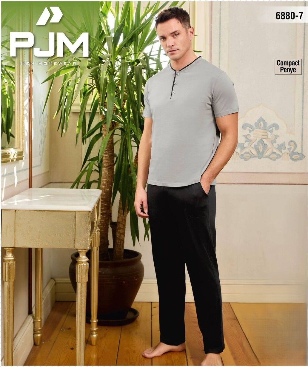 PJM 6880-7 ERKEK PENYE KISA KOL PİJAMA TAKIM