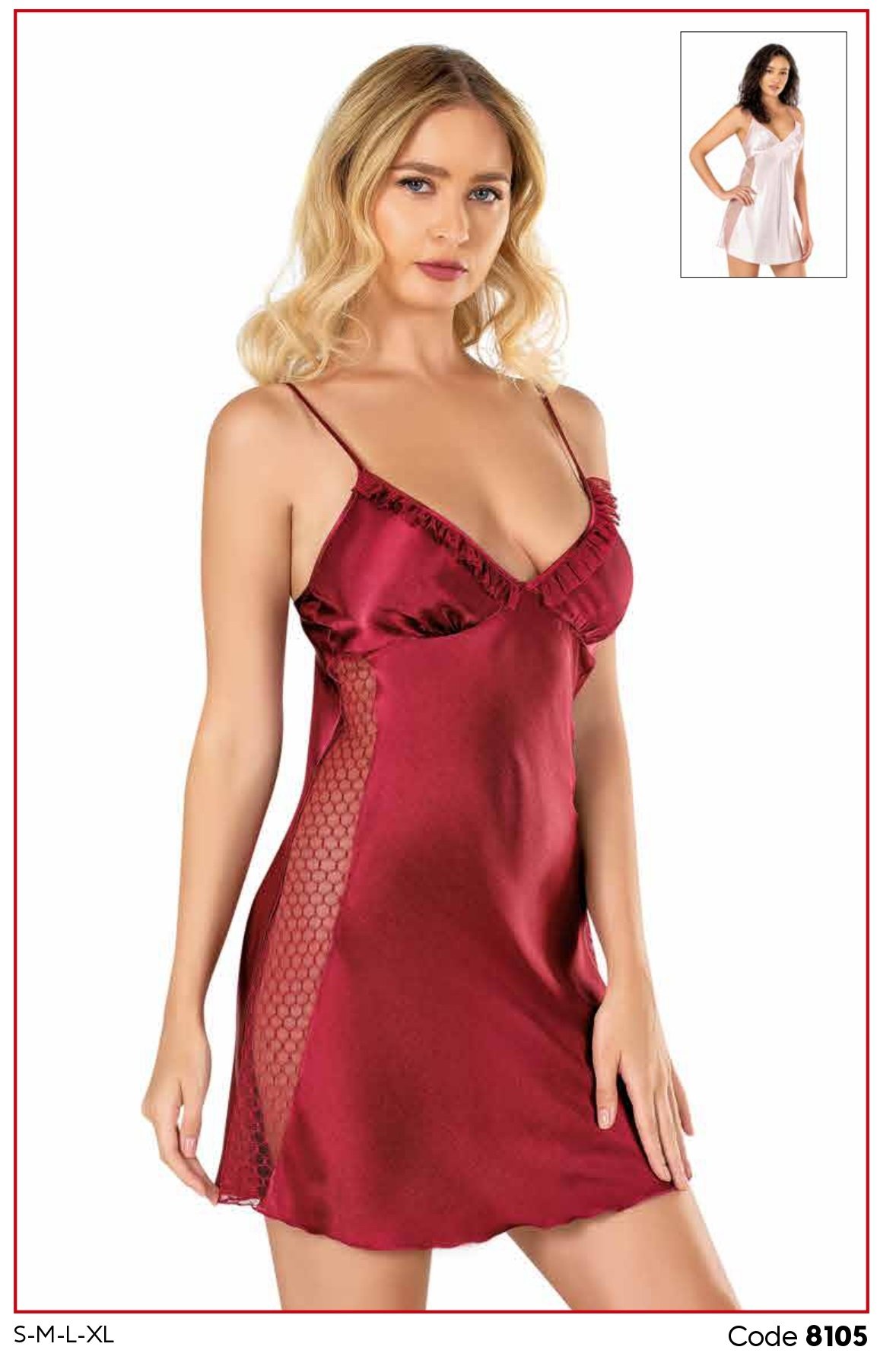 PRİMODA 8105 SATEN KISA GECELİK