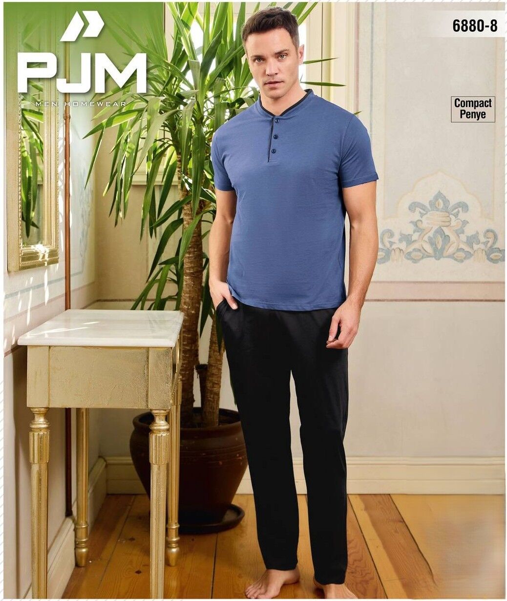 PJM 6880-8 ERKEK PENYE KISA KOL PİJAMA TAKIM