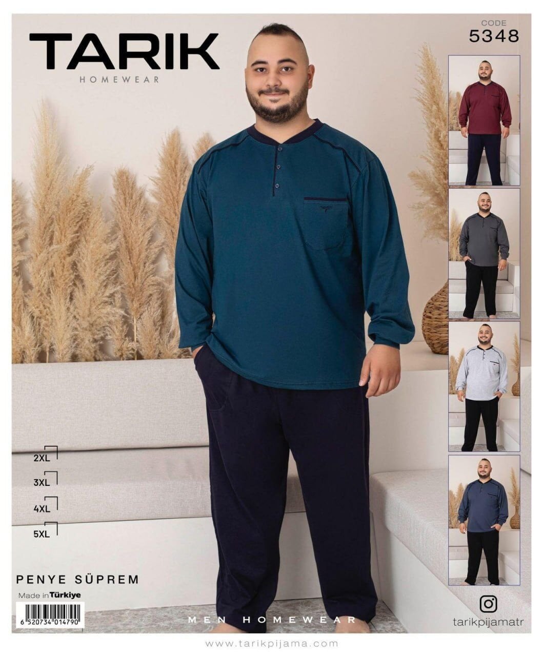 TARIK 5348 ERKEK PENYE BATTAL PİJAMA TAKIMI