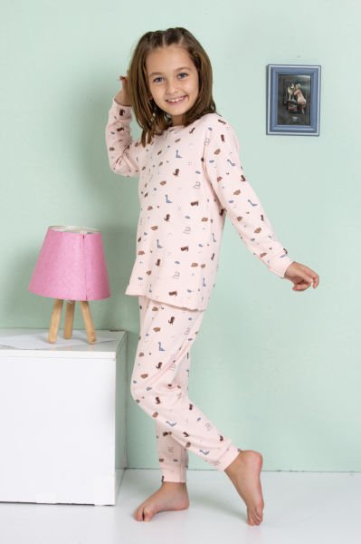 ELMAS 4064 KIZ ÇOCUK 5-9 YAŞ PİJAMA TAKIM