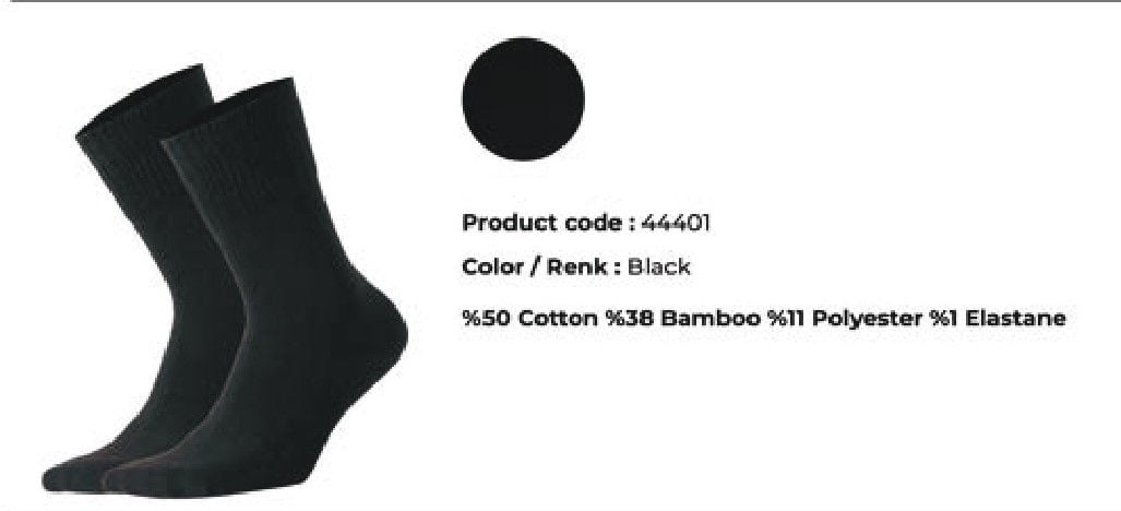 AYTUĞ 44401 BAMBU BÜKÜMLÜ SİYAH SOKET