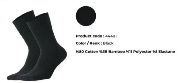 AYTUĞ 44401 BAMBU BÜKÜMLÜ SİYAH SOKET