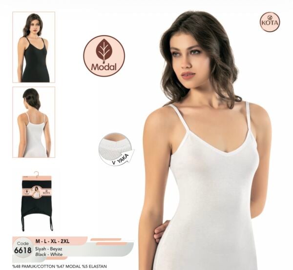 KOTA 6618 BAYAN MODAL SÜPREM İNCE ASKILI ATLET