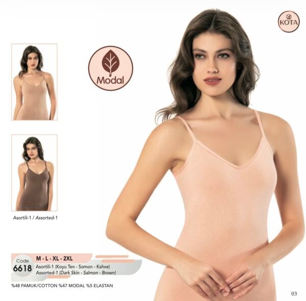 KOTA 6618 BAYAN MODAL SÜPREM İNCE ASKILI ATLET