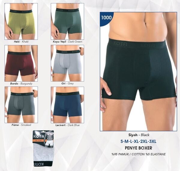 KOTA 1000 ERKEK LİKRALI BOXER