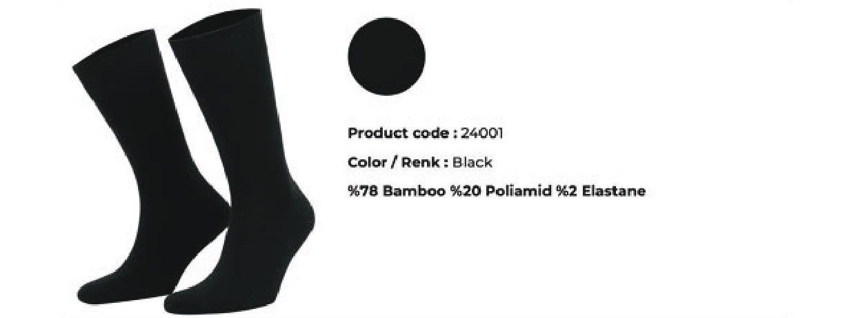 AYTUĞ 24001 ERKEK BAMBU SOKET SİYAH