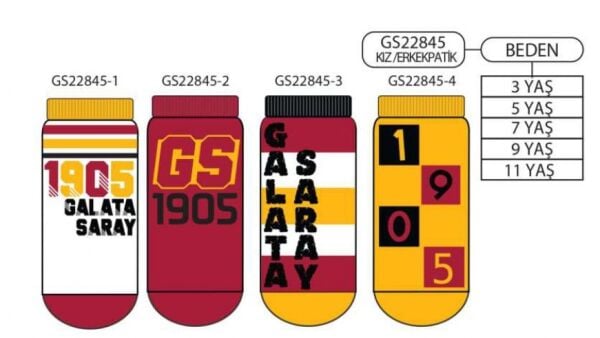 GALATASARAY GS22845 ERKEK ÇOCUK PATİK ÇORAP