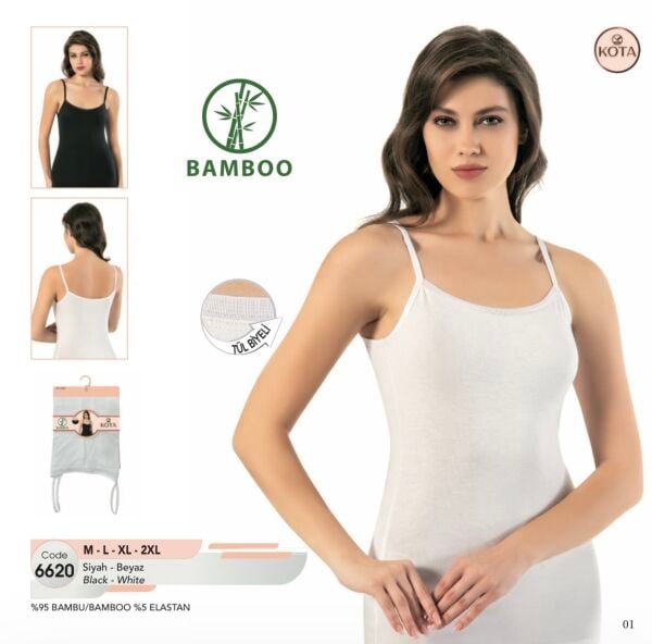 KOTA 6620 BAYAN BAMBU SÜPREM İNCE ASKILI ATLET
