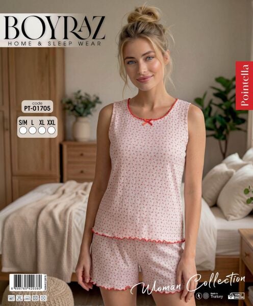 BOYRAZ 01705 POİNTELLA ATLET ŞORTLU PİJAMA TAKIM