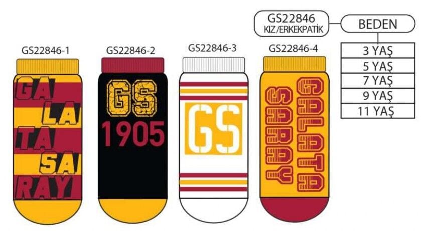 GALATASARAY GS22846 ERKEK ÇOCUK PATİK ÇORAP